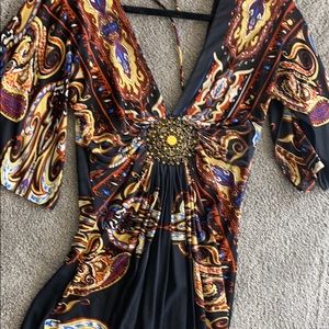 Sky top with gorgeous brooch detail size medium